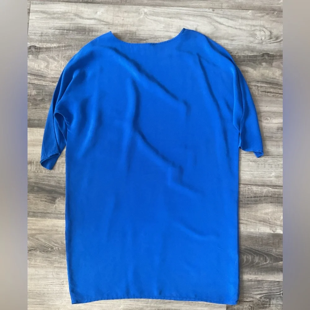 HATCH BLUE SILK DRESS SIZE 1 - Picture 6 of 6